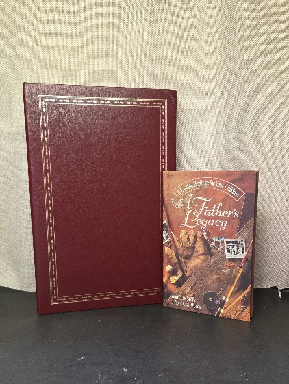 Thompson Bonded Leather Photo Album W/sleeves, A Fathers Legacy Book